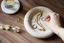 Load image into Gallery viewer, Natural Travertine Stone Circular Tray
